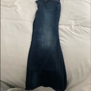 Express flare jeans. High waisted